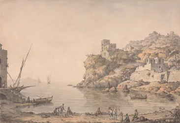 La costa cerca de Nápoles