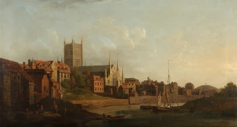 Worcester desde el Severn, c.1760