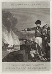 Quema de las baterías flotantes frente a Gibraltar