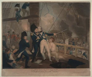 La batalla de Trafalgar y la muerte de Nelson, 1806