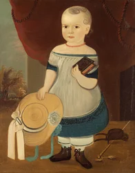 Niño con sombrero de paja