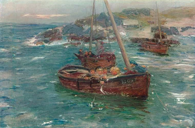 Un oleaje, Carradale, Argyll, c1883