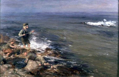 Niños pescadores
