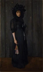 La hija del artista con el vestido de su madre (Joven de negro)
