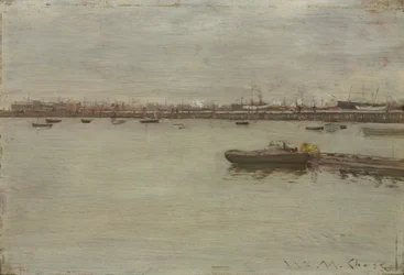 Día gris en la bahía, c. 1886