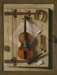 Naturaleza muerta, violín y música
