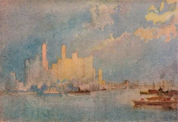 Nueva York desde el sonido, c. 1913