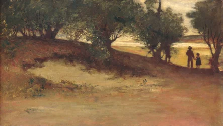 Banco de arena con sauces, magnolia, 1877