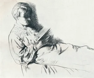 Dibujo en sanguina, c. siglo XX 1932