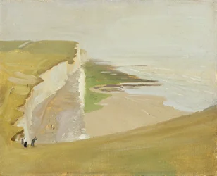 Cliffs at Rottingdean (óleo sobre lienzo sobre tabla de madera)