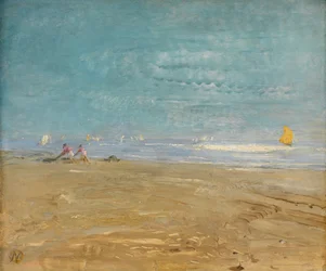 Fin de la temporada, Sirocco: El Lido (óleo sobre tabla)