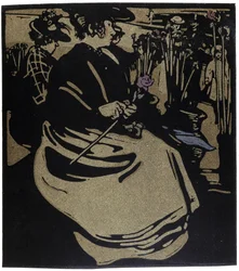 Flower Merchant, Londres en "Tipos de Londres", de William Nicholson (1872-1949)