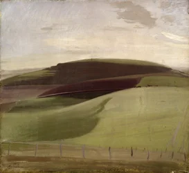 On the Downs (Wiltshire Landscape) 1924 (óleo sobre lienzo)