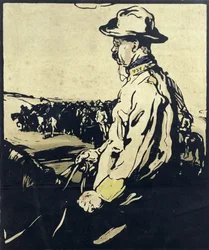 Presidente Theodore Roosevelt, ilustración de "Twelve Portraits", publicada en 1899 (xilografía coloreada a mano)