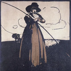 El mes de mayo: La pesca con mosca, de "An Almanac of Twelve Sports", con palabras de Rudyard Kipling, publicado por primera vez por William Heinemann