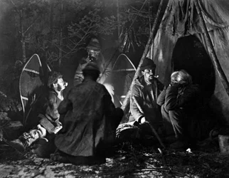 Vida del trampero en Canadá, foto de Nottman, circa 1890