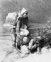 Vida del trampero en Canadá, foto de Nottman, circa 1890