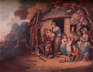 El campesino - Sábado por la noche: Regreso del trabajo, c. 1789
