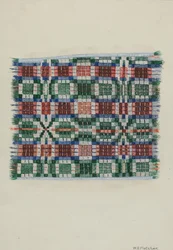 Cubrecama tejido a mano, c. 1937