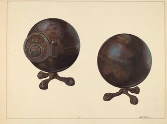 Banco de monedas del globo, c. 1938