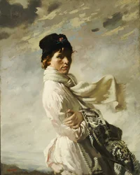 En la bahía de Dublín: Retrato de la esposa del artista, 1909