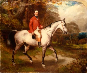 Retrato de Thomas Conolly, sentado en un cazador gris moteado