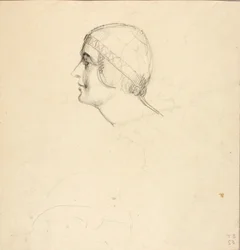 Perfil de una cabeza femenina ideal