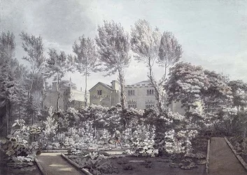 El jardín en Strawberry Hill, c.1780