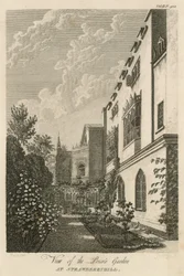 Vista del jardín del Prior en Strawberry Hill, Londres