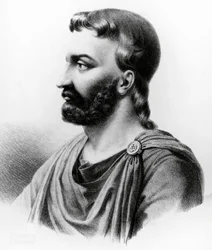 Retrato de Aulus Cornelius Celsus (25 a.C.-50 d.C.), escritor latino, enciclopedista y médico romano, grabado del siglo XIX