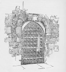 Puerta de la capilla de Eduardo el Confesor, ahora oficina de Pyx, c1897