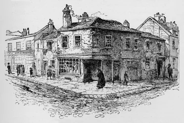Calle Vieja Pye y la Escuela de los Desamparados, c1897
