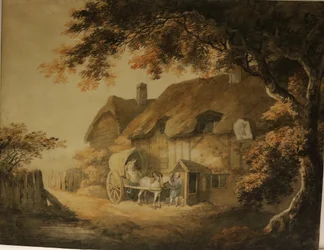 A Roadside Inn, c.1800 (acuarela sobre papel)