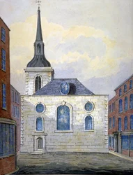 Iglesia de Santa María Abchurch, Ciudad de Londres, c. 1815