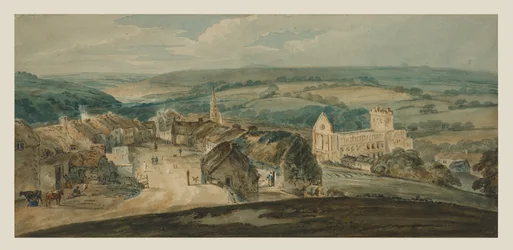 Jedburgh From A Height (acuarela sobre papel)