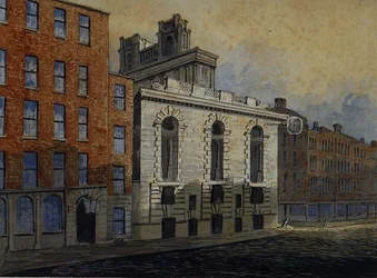 Lombard Street South, con St. Mary Woolnoth, c.1815