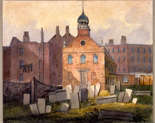 Iglesia vieja de St Marylebone, Londres, c. 1815
