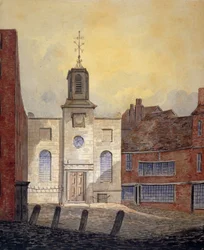 Vista de la Iglesia de la Santísima Trinidad, Minories, Ciudad de Londres