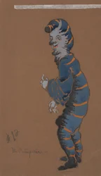 Diseño de vestuario de oruga para Alicia en el País de las Maravillas