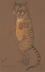 Diseño de vestuario del Gato de Cheshire para Alicia en el País de las Maravillas