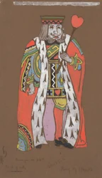 King of Hearts (diseño de vestuario para Alicia en el País de las Maravillas, 1915)