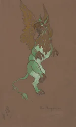 Diseño de vestuario del Grifo para Alicia en el País de las Maravillas