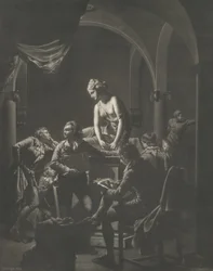 Una academia a la luz de la lámpara, 20 de febrero de 1772