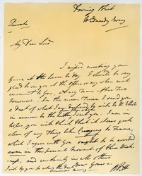 Carta de William Pitt El Joven, octubre 1790