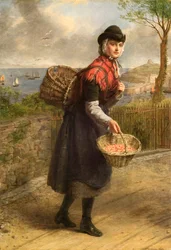 Vendedor de gambas de Tenby