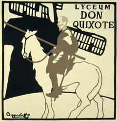 Reproducción de un cartel publicitario de "Don Quijote", Teatro Liceo