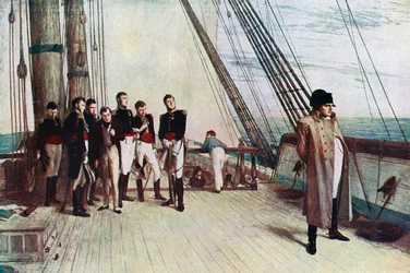 Napoleón a bordo del Bellerophon, 1815, 1880