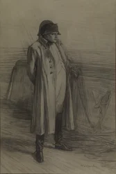 Napoleón a bordo del "Belerofonte", c.1880 (carboncillo, tiza negra)