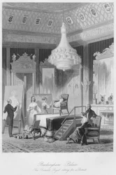 Palacio de Buckingham. La Princesa Real posando para un retrato, c1841