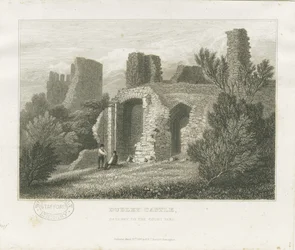 Castillo de Dudley - La Torre del Homenaje: grabado, nd [c1831]